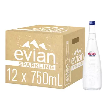 Evian 氣泡天然礦泉水 750毫升 X 12入