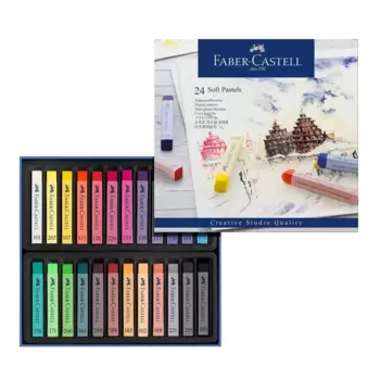 Faber-Castell 輝柏創意工坊軟性長形粉彩條 24色