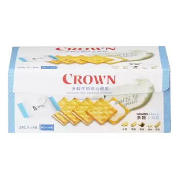 Crown 多穀牛奶夾心餅乾 16公克 X 48入