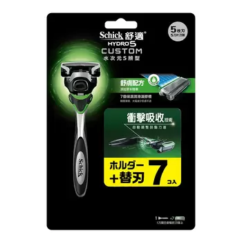 舒適 Hydro水次元5辨型刮鬍刀組 刀架 X 1 + 刀片 X 7